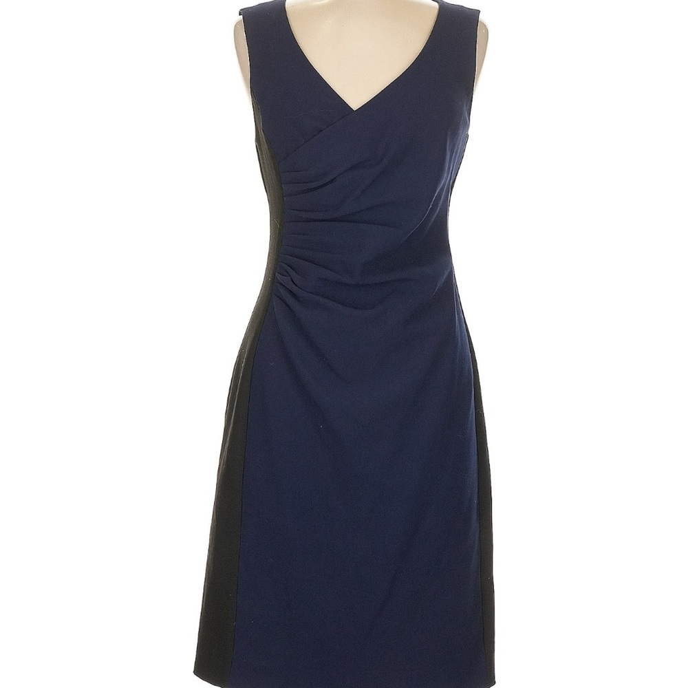 Diane Von Furstenberg Navy And Black Midi Dress